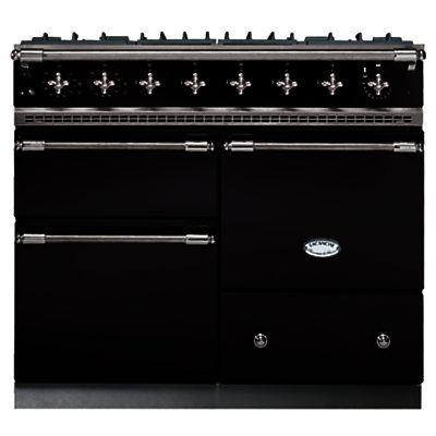 Lacanche Macon LG1053GE Dual Fuel Range Cooker, Black / Chrome Trim